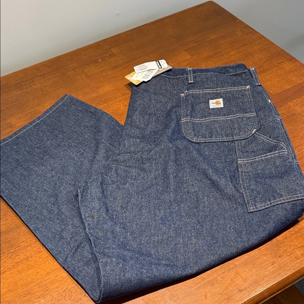 NWT Carhartt Flame  Resistant Carpenter Jeans, Size 50X32